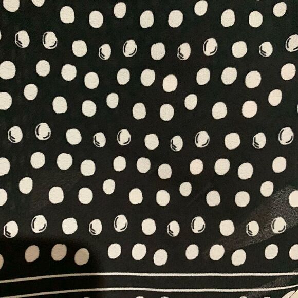 Max Studio | Mock Neck Ruffle Polka Dot Blouse - Picture 5 of 9